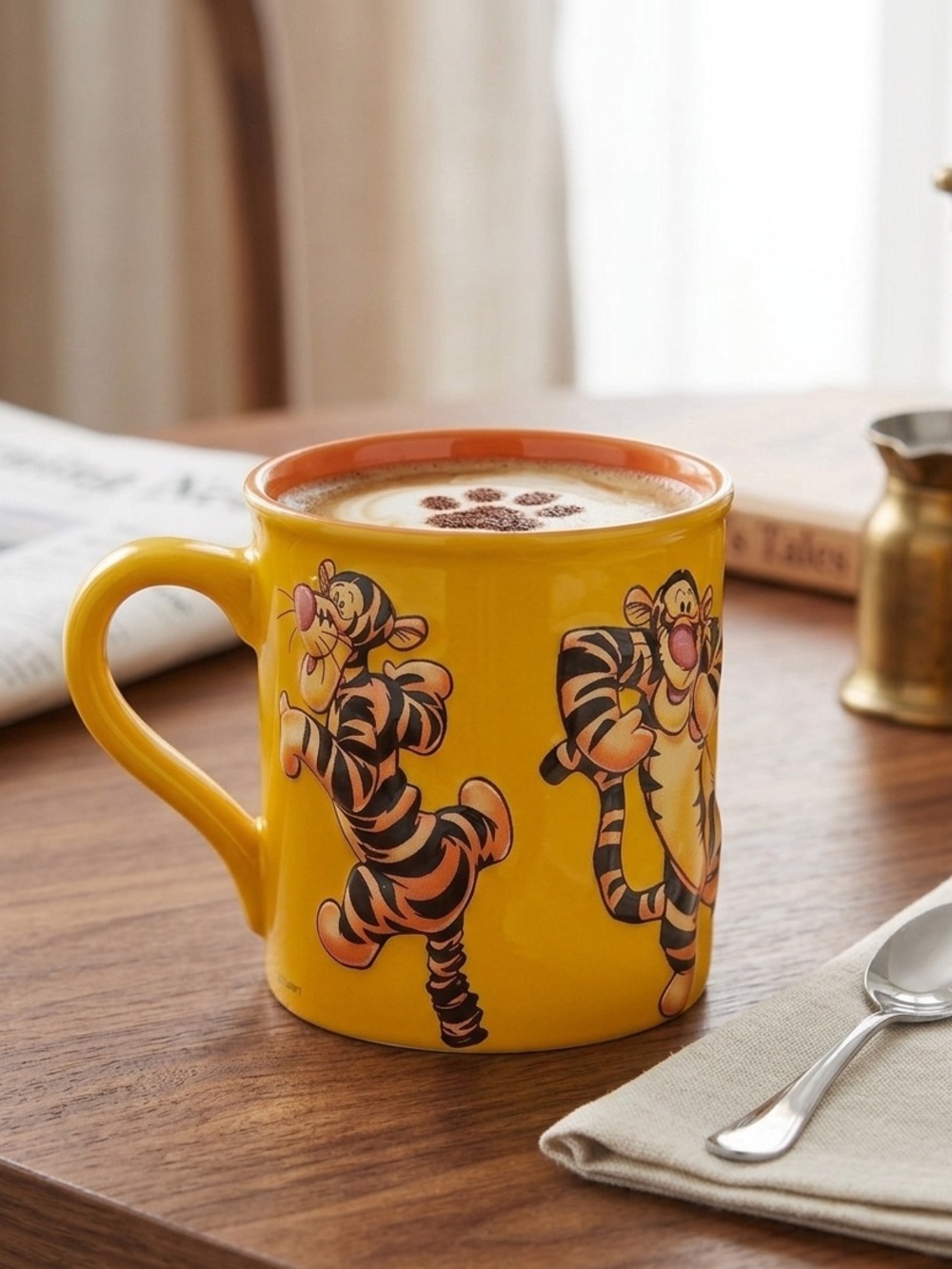 Tigger Disney 3D Mug Winnie The Pooh Yellow Disney Store 16 oz Large Coffee Tea
